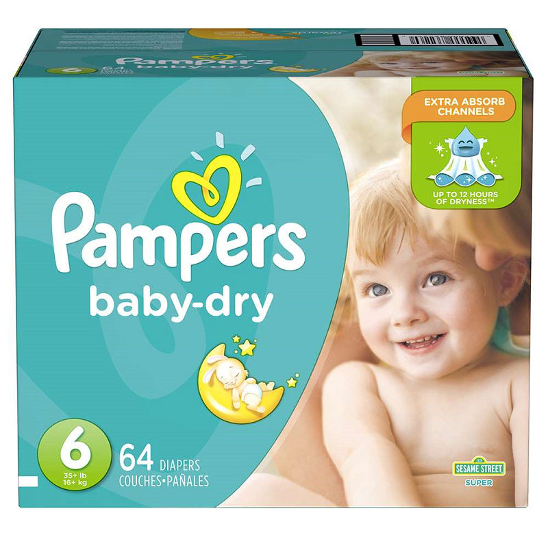 Pampers Baby Dry 12H Pañales Talla 6 22uds