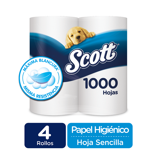 Papel Higiénico Scott 4 rollos x 1000 Hojas – Mi Patria