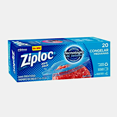 Bolsas Ziploc con abre fácil medianas Caja x 20 unidades