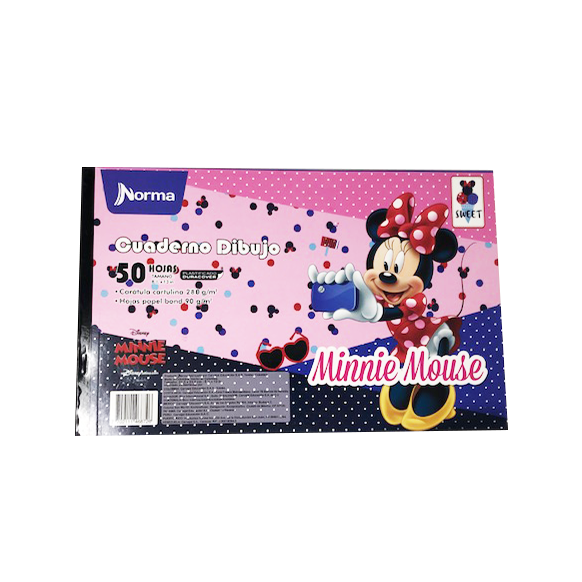 Cuaderno de Dibujo Minnie Mouse 50 Hojas Norma – Super Carnes - Ahora con  Delivery