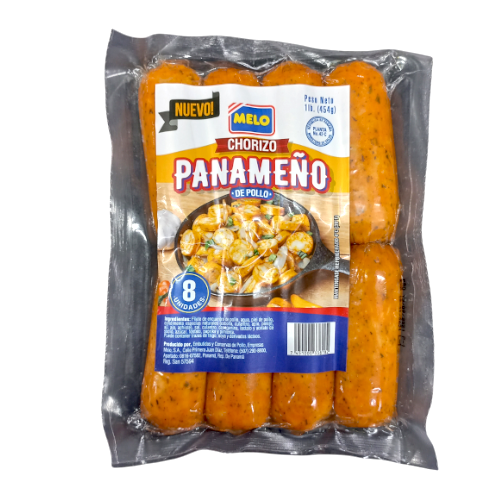 Chorizo de Pollo Panameño Melo 8 Unid. – Super Carnes - Ahora con Delivery